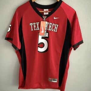 Nike Red and Black Texas Tech Short Sleeve Tee